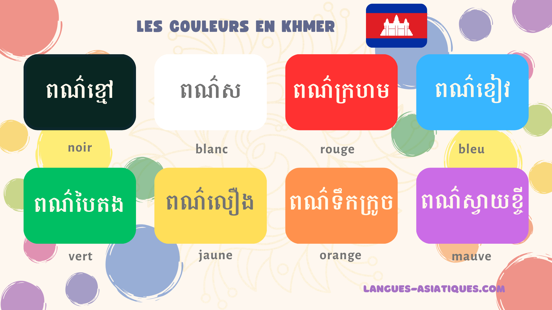 les couleurs en khmer