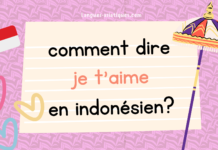 comment dire je t'aime en indonesien