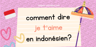 comment dire je t'aime en indonesien