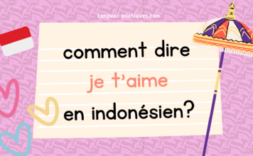 comment dire je t'aime en indonesien