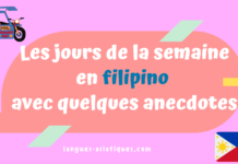 Les jours de la semaine en filipino avec quelques anecdotes